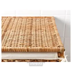 سبد لباسشویی با آستر حصیری 80 لیتری ایکیا مدل IKEA BRANÄS