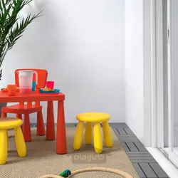 چهارپایه کودکان فضای داخل / بیرون / زرد ایکیا مدل IKEA MAMMUT