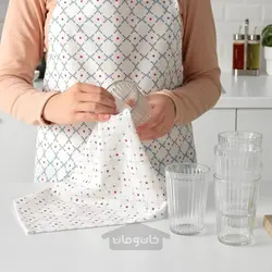 دستمال آشپزخانه چند رنگ 30x40 سانتی متر بسته 4 عددی ایکیا مدل IKEA INAMARIA