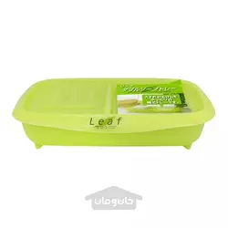 جا صابونی دوقلو پلاستیکی LEAF رنگ سبز ساخت ‌ژاپن