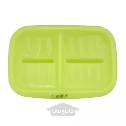 جا صابونی دوقلو پلاستیکی LEAF رنگ سبز ساخت ‌ژاپن