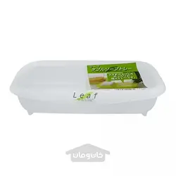 جا صابونی دوقلو پلاستیکی LEAF رنگ طبیعی ساخت ‌ژاپن