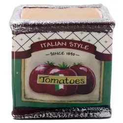 گلدان مکعبی طرح سبزیجات