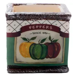 گلدان مکعبی طرح سبزیجات