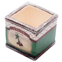 گلدان مکعبی طرح سبزیجات