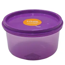 ظرف غذای گرد درب دار پایونیر 4 عددی رنگ بنفش 450 میلی لیتر Pioneer