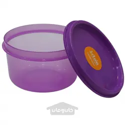 ظرف غذای گرد درب دار پایونیر 4 عددی رنگ بنفش 450 میلی لیتر Pioneer