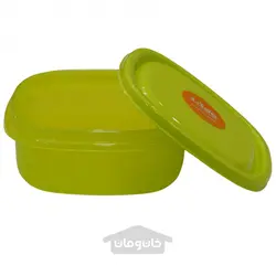 ظرف غذای مربع درب دار پایونیر 4 عددی رنگ سبز 350 میلی لیتر Pioneer