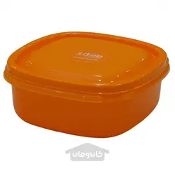ظرف غذای مربع درب دار پایونیر 4 عددی رنگ نارنجی 350 میلی لیتر Pioneer