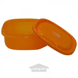 ظرف غذای مربع درب دار پایونیر 4 عددی رنگ نارنجی 350 میلی لیتر Pioneer