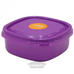 ظرف غذای مربع درب دار پایونیر 4 عددی رنگ بنفش 350 میلی لیتر Pioneer