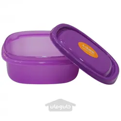 ظرف غذای مربع درب دار پایونیر 4 عددی رنگ بنفش 350 میلی لیتر Pioneer