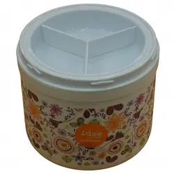 ظرف غذای نگهدارنده ی حرارت پایونیر طرح گل بنفش 4 لیتر Pioneer