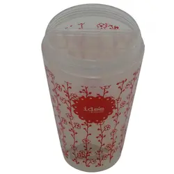 بطری دو محفظه ایه دارای جای نی پایونیر رنگ قرمز 900 میلی لیتر Pioneer