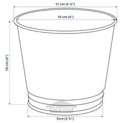 گلدان گیاه گالوانیزه ایکیا مدل BINTJE IKEA