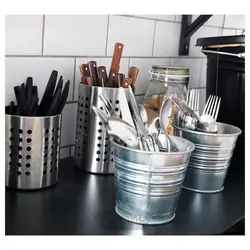 پایه قاشق چنگال فولاد ضد زنگ 13.5 سانتی متری ایکیا مدل IKEA ORDNING
