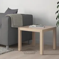 میز عسلی سفید طرح چوب بلوط 55x55 سانتی متری ایکیا مدل IKEA LACK