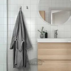حوله حمام خاکستری L/XL ایکیا مدل IKEA ROCKÅN