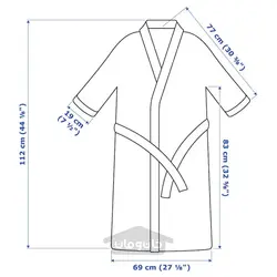 حوله حمام خاکستری L/XL ایکیا مدل IKEA ROCKÅN