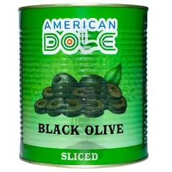 زیتون سیاه اسلایس شده ترکی آمریکن دال 3100 گرم AMERICAN DOLE