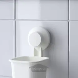 جا مسواکی با مکنده سفید ایکیا مدل IKEA TISKEN
