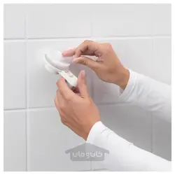 جا مسواکی با مکنده سفید ایکیا مدل IKEA TISKEN