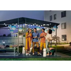 نیمکت فضای باز خاکستری روشن/خاکستری تیره 136 سانتی متری ایکیا مدل IKEA SJÄLLAND