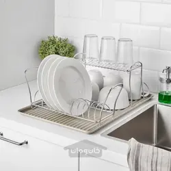 قفسه ظرف خشک کن فولاد ضد زنگ 13x32 سانتی متری ایکیا مدل IKEA VÄLVÅRDAD