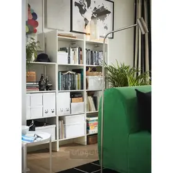 کتابخانه سفید 50x25x160 سانتی متری ایکیا مدل IKEA BAGGEBO