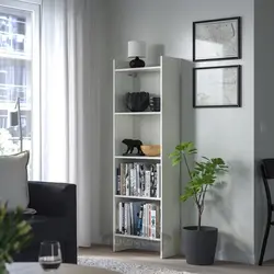 کتابخانه سفید 50x25x160 سانتی متری ایکیا مدل IKEA BAGGEBO