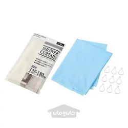 پرده حمام رنگ آبی 135×180 سانتی متر