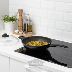 ماهیتابه وک با درب مشکی 28 سانتی متر ایکیا مدل IKEA HEMLAGAD