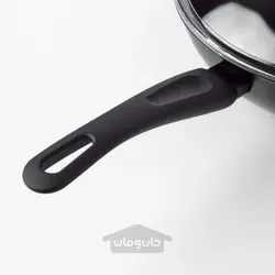 ماهیتابه وک با درب مشکی 28 سانتی متر ایکیا مدل IKEA HEMLAGAD