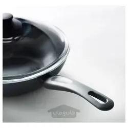 ماهیتابه وک با درب مشکی 28 سانتی متر ایکیا مدل IKEA HEMLAGAD