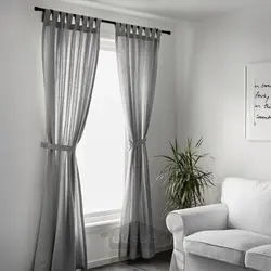 پرده پشت کراوات خاکستری ایکیا 140x300 سانتی متر 1 جفت مدل IKEA LENDA