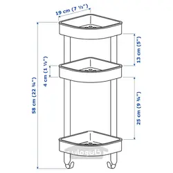 واحد قفسه دیواری گوشه ای ایکیا مدل IKEA BROGRUND