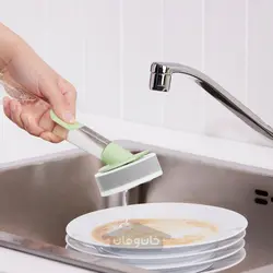 ست 3 تکه اسفنج ظرفشویی با پخش کننده ایکیا مدل IKEA VIDEVECKMAL رنگ سبز روشن