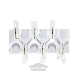 گیره لباس Y شکل بسته 6 عددی رنگ سفید ساخت ژاپن ROUND ROMAT