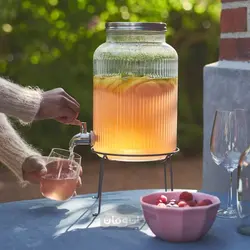 پایه کلمن شیشه ای شیردار ایکیا مدل IKEA VARDAGEN