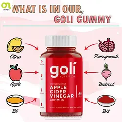 پاستیل لاغری سرکه سیب گلی(انقضا 7/2023) Goli Apple Cider Vinegar-اناژ