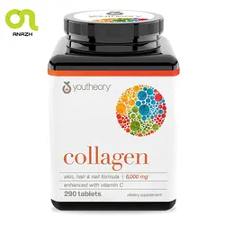 تقویت کننده کلاژن یوتئوری  تقویت مو ، ناخن و بدن  ا Youtherory Collagen + Biotin Skin &amp; Hair &amp; Nailدارای ویتامین C حاوی 290 عدد-اناژ