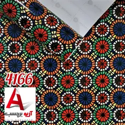 برچسب شیشه مات کن رنگی طرح سنتی کد 4166