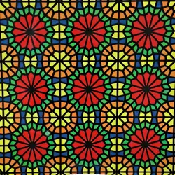 برچسب شیشه مات کن رنگی طرح سنتی کد 4160