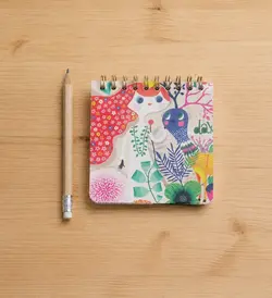 دفترچه 10×10 طرح دار فانتزی طرح کاکتوس