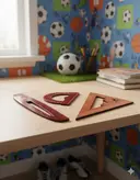 ست خط کش گونیا و نقاله چوبی