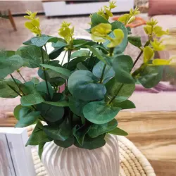 گل مصنوعی مدل بوته برگ اکالیپتوس مجموعه 4 عددی