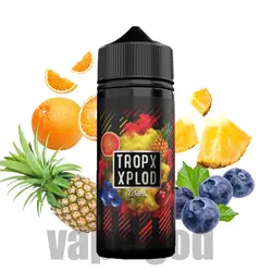 جویس پرتقال.آناناس.بلوبری و آلبالو سمز ویپ - Sams Vape TROPX XPLOD 120ML