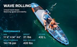 پدل برد HICOO  مدل  WAVE ROLLING