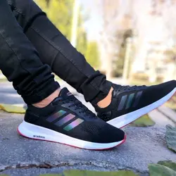 کتانی اسپرت مردانه رانینگ مدل ادیداس هفت رنگ(adidas)|سایز41-44|تنفسی|کف دوخت|مشکی - آمیتیس/ فروشگاه اینترنتی کیف و کفش آمیتیس اصفهان