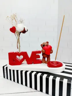اکسسوری سنگ مصنوعی مدل Love طرح خرس ولنتاین